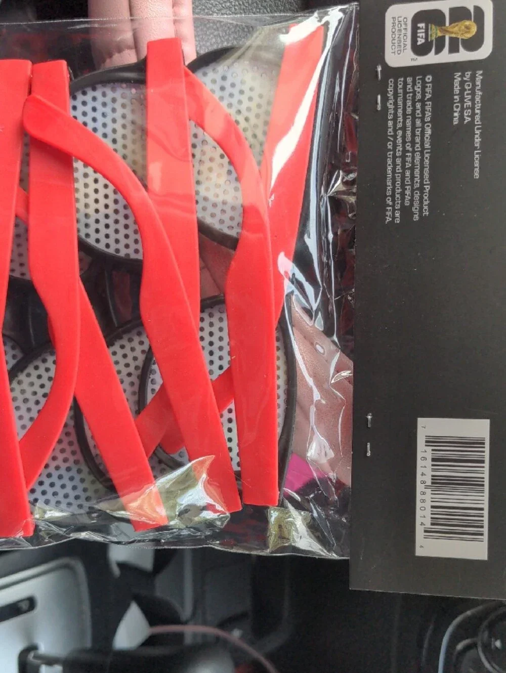 FIFA Multicolor Party Favor Sunglasses - Pack of 3